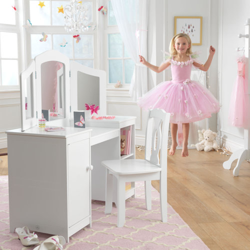 KidKraft Deluxe Kids Vanity Set with Mirror & Reviews Wayfair